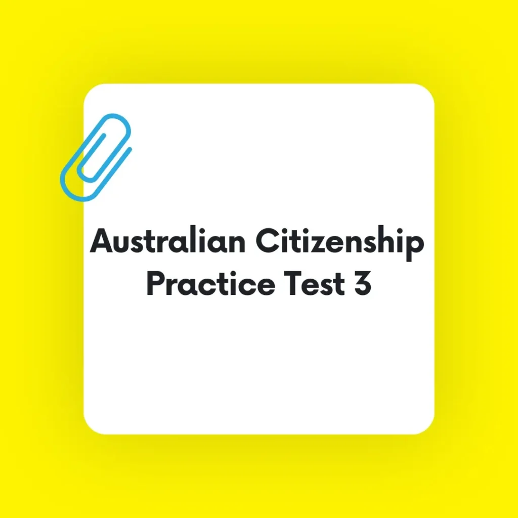 Australian Citizenship Practice Test 1 [2024]