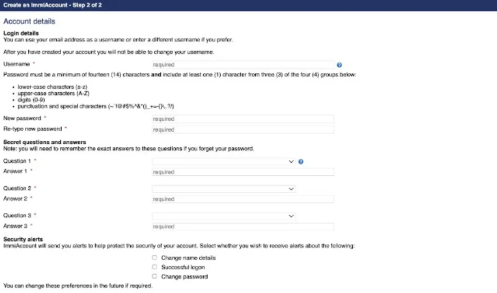 How to create an ImmiAccount ? Step by Step Guide